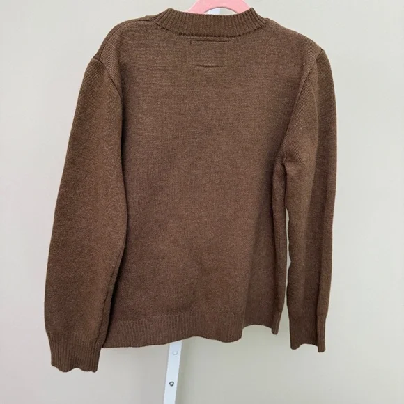 Zara Brown Crewneck Top with Textured kids sweater size 9-10 - Picture 3 of 4